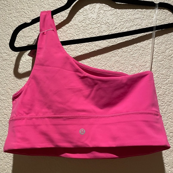 NWT Lululemon Align Asymmetrical Sports Bra  Sonic Pink Color Size 12 A/B - Picture 6 of 9